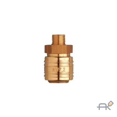 Быстросъемная муфта. 1/4`. внеш.резьба. латунь. WUMAX 16991114